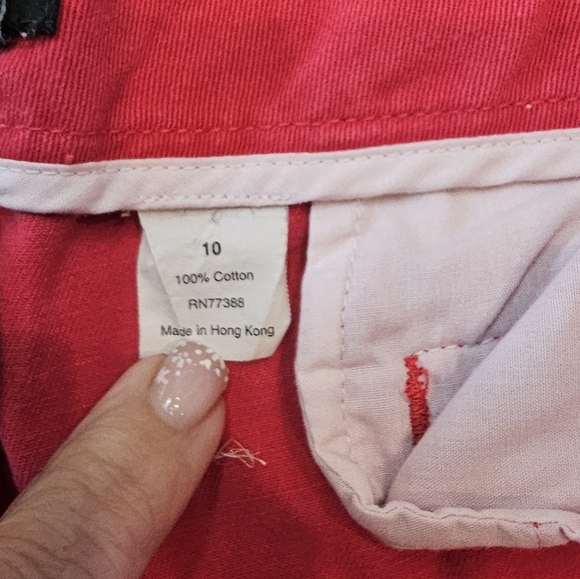 J.Crew Red Chino Shorts Women’s Size 10 Low Fit 100% Cotton Summer Casual - Picture 3 of 8